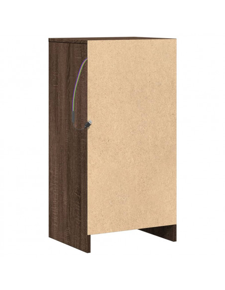 Credenza con LED Rovere Marrone 42,5x34x85 cm Legno Multistrato