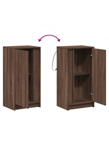 Credenza con LED Rovere Marrone 42,5x34x85 cm Legno Multistrato