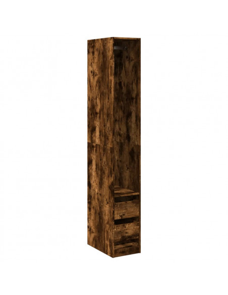 Armadio Rovere Fumo 30x50x200 cm in Legno Multistrato