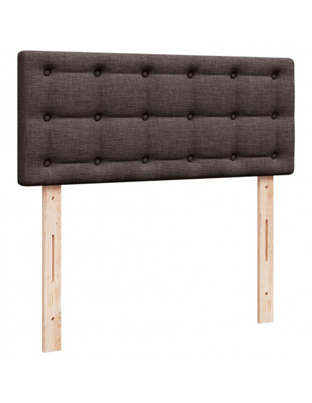 Giroletto a Molle con Materasso Marrone Scuro 120x190cm Tessuto