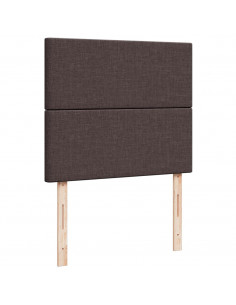 Giroletto a Molle con Materasso Marrone Scuro 120x190cm Tessuto 2