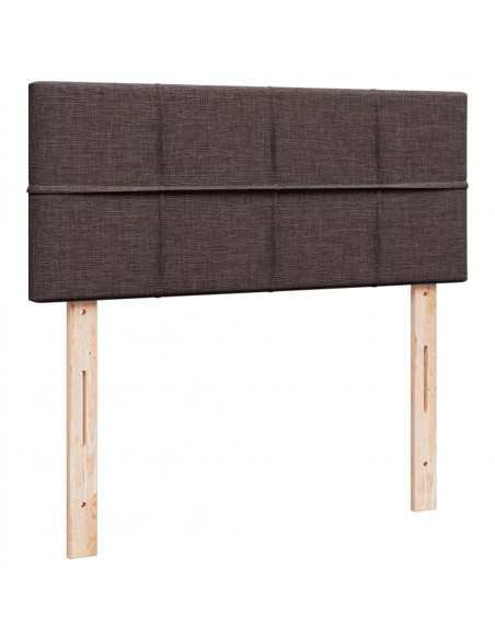 Giroletto a Molle con Materasso Marrone Scuro 120x190cm Tessuto