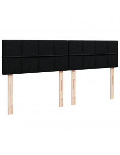 Giroletto a Molle con Materasso Nero 180x200 cm in Tessuto 2