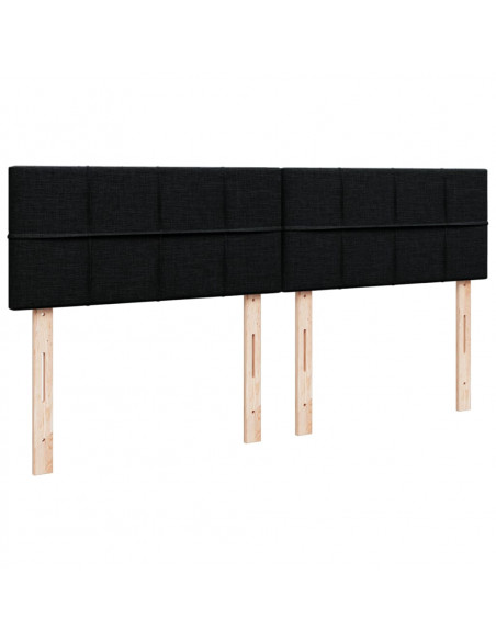 Giroletto a Molle con Materasso Nero 180x200 cm in Tessuto