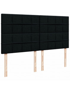 Giroletto a Molle con Materasso Nero 180x200 cm in Tessuto 2