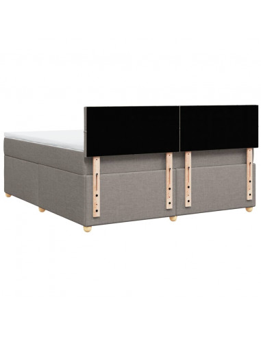 Giroletto a Molle con Materasso Tortora 180x200 cm in Tessuto