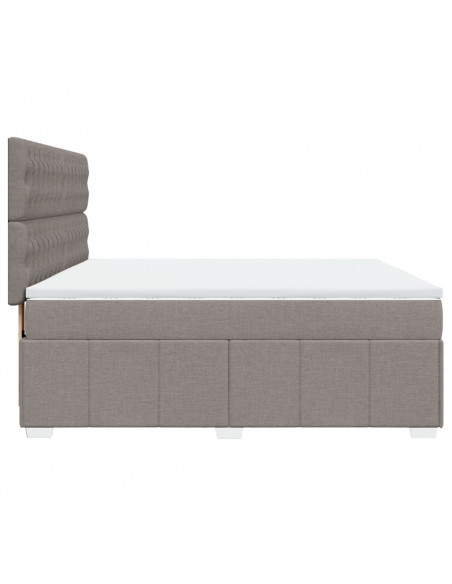 Giroletto a Molle con Materasso Tortora 180x200 cm in Tessuto