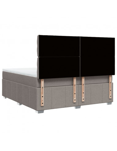 Giroletto a Molle con Materasso Tortora 180x200 cm in Tessuto