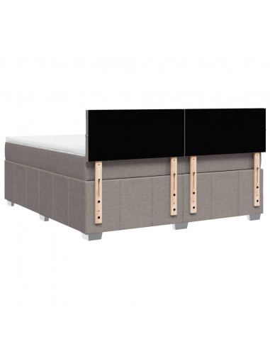 Giroletto a Molle con Materasso Tortora 180x200 cm in Tessuto