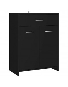 Mobile da Bagno Nero 60x33x80 cm in Legno tecnico 2