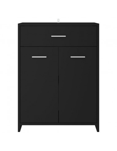 Mobile da Bagno Nero 60x33x80 cm in Legno tecnico