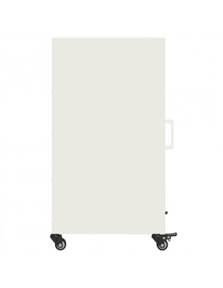 Credenza Bianca 36x39x72 cm in Acciaio Laminato a Freddo