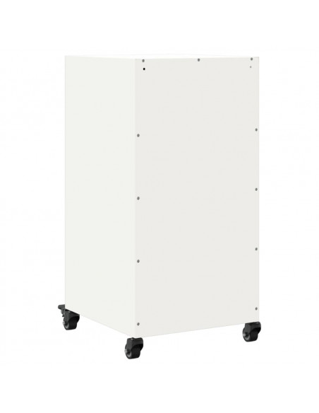 Credenza Bianca 36x39x72 cm in Acciaio Laminato a Freddo