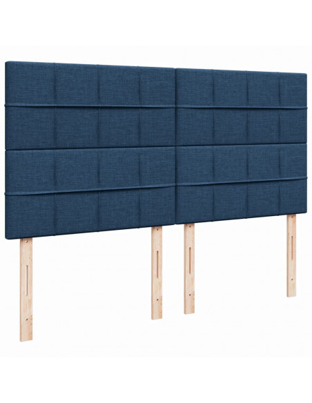 Giroletto a Molle con Materasso Blu 200x200 cm in Tessuto