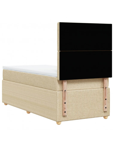 Giroletto a Molle con Materasso Crema 90x200 cm inTessuto