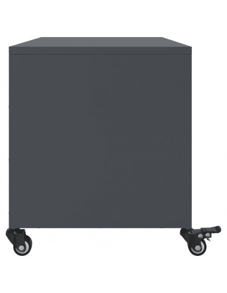 Mobile TV Antracite 68x39x43,5 cm in Acciaio Laminato a Freddo