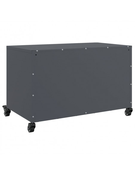 Mobile TV Antracite 68x39x43,5 cm in Acciaio Laminato a Freddo