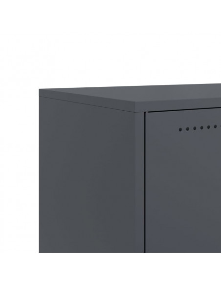 Mobile TV Antracite 68x39x43,5 cm in Acciaio Laminato a Freddo
