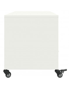 Mobile TV Bianco 100,5x39x43,5 cm in Acciaio Laminato a Freddo 2
