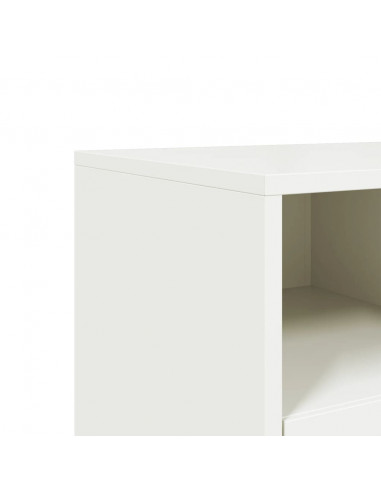 Mobile TV Bianco 100,5x39x43,5 cm in Acciaio Laminato a Freddo