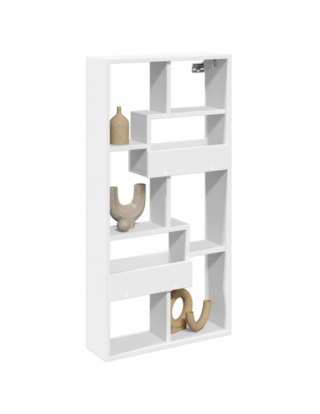 Armadietto a Muro Bianco 50x15x100 cm in Truciolato
