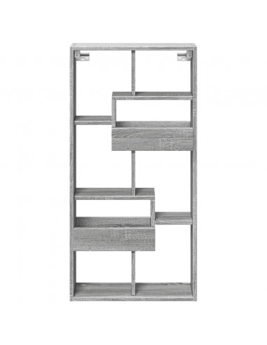 Armadietto a Muro Grigio Sonoma 50x15x100cm in Truciolato