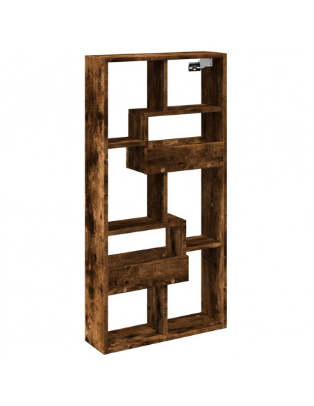 Armadietto a Muro Rovere Fumo 50x15x100 cm in Truciolato