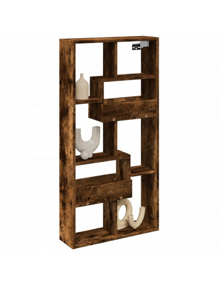 Armadietto a Muro Rovere Fumo 50x15x100 cm in Truciolato