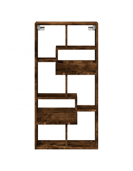 Armadietto a Muro Rovere Fumo 50x15x100 cm in Truciolato