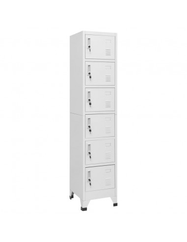 Armadietto con Serratura Grigio Chiaro 38x40x180 cm in Acciaio