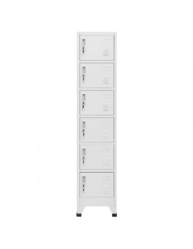 Armadietto con Serratura Grigio Chiaro 38x40x180 cm in Acciaio