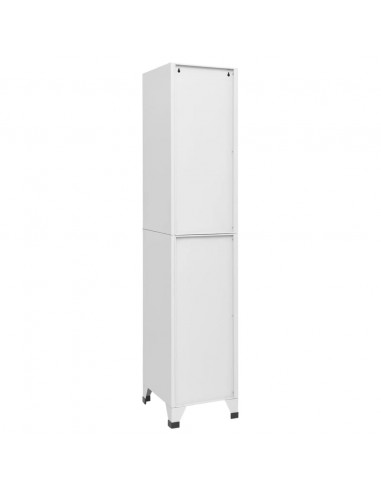 Armadietto con Serratura Grigio Chiaro 38x40x180 cm in Acciaio