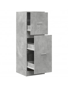 Armadietto da Farmacia Grigio Cemento 40x41x118 cm Truciolato 2
