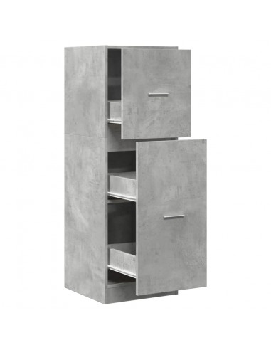 Armadietto da Farmacia Grigio Cemento 40x41x118 cm Truciolato