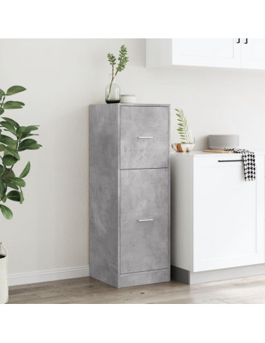 Armadietto da Farmacia Grigio Cemento 40x41x118 cm Truciolato