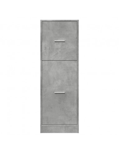 Armadietto da Farmacia Grigio Cemento 40x41x118 cm Truciolato