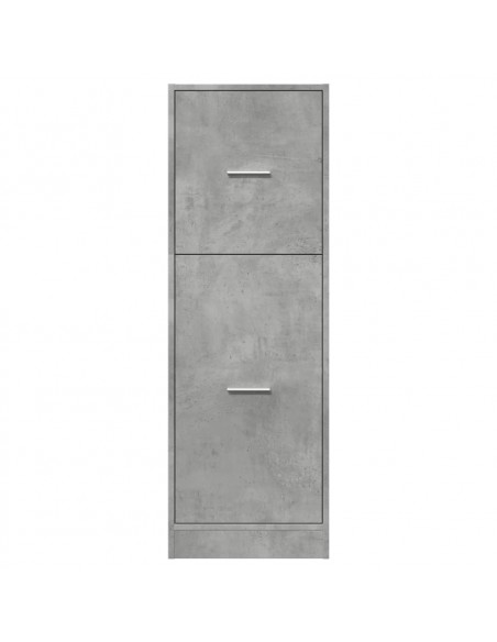 Armadietto da Farmacia Grigio Cemento 40x41x118 cm Truciolato