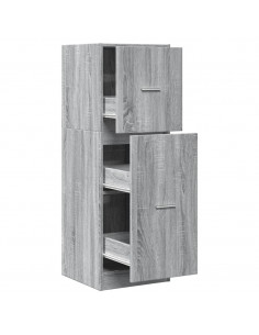 Armadietto da Farmacia Grigio Sonoma 40x41x118 cm in Truciolato 2