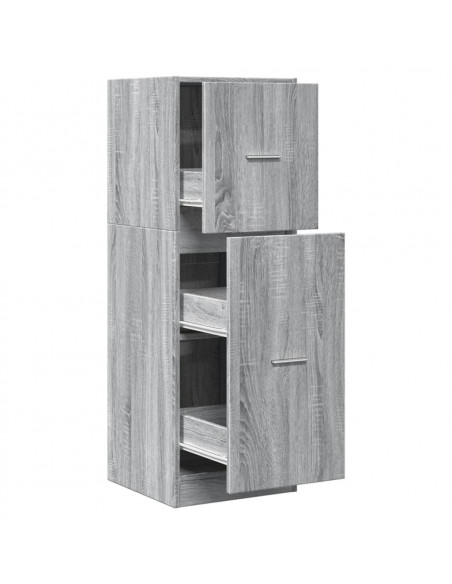 Armadietto da Farmacia Grigio Sonoma 40x41x118 cm in Truciolato