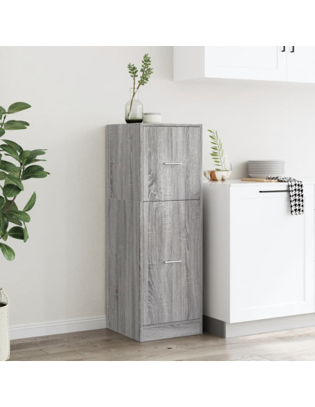 Armadietto da Farmacia Grigio Sonoma 40x41x118 cm in Truciolato