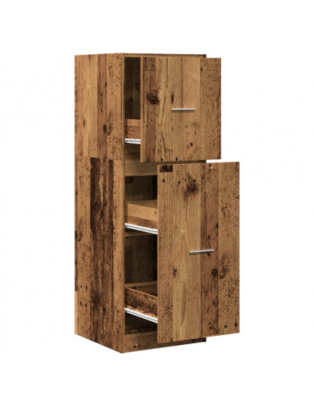 Armadietto da Farmacia Legno Vecchio 40x41x118 cm in Truciolato