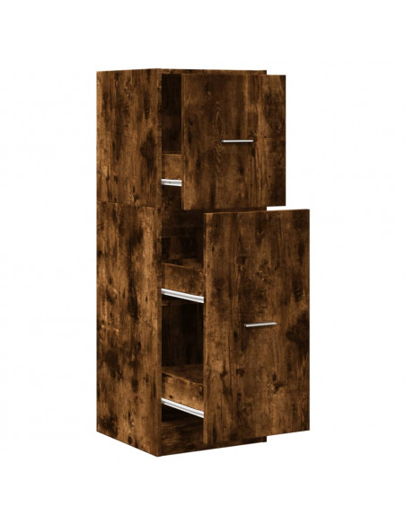 Armadietto da Farmacia Rovere Fumo 40x41x118 cm in Truciolato