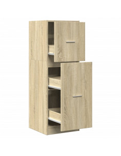 Armadietto da Farmacia Rovere Sonoma 40x41x118 cm in Truciolato 2