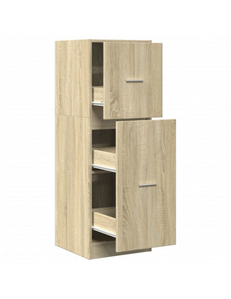 Armadietto da Farmacia Rovere Sonoma 40x41x118 cm in Truciolato