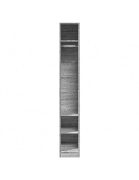 Armadio Grigio Sonoma 30x50x200 cm in Legno Multistrato