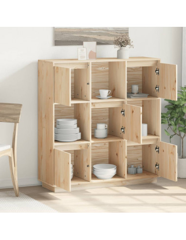 Credenza 110,5x35x117 cm in Legno Massello di Pino