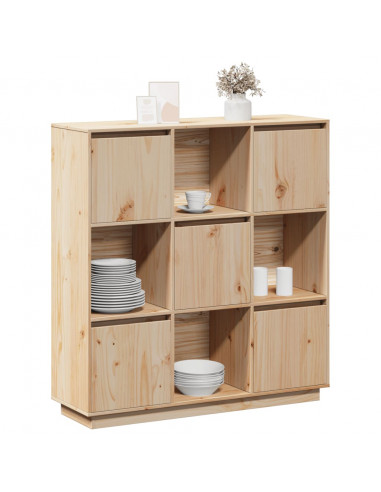 Credenza 110,5x35x117 cm in Legno Massello di Pino