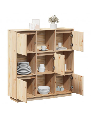 Credenza 110,5x35x117 cm in Legno Massello di Pino