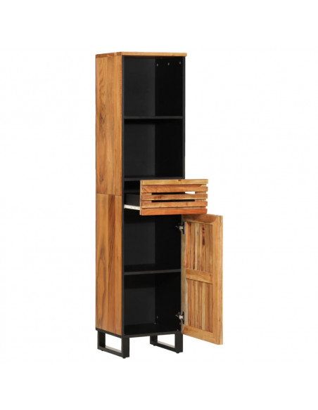 Credenza 38x34x160 cm in Legno Massello di Acacia