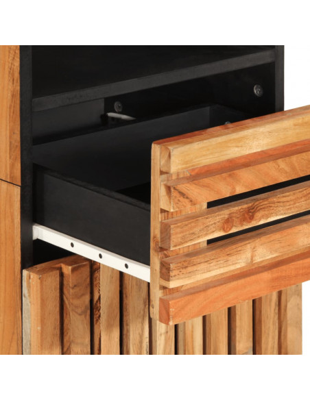 Credenza 38x34x160 cm in Legno Massello di Acacia